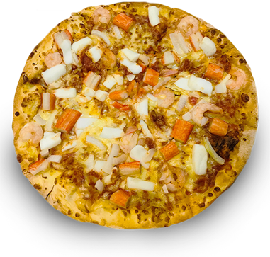 Delicious Pizza with basil and tomatoes